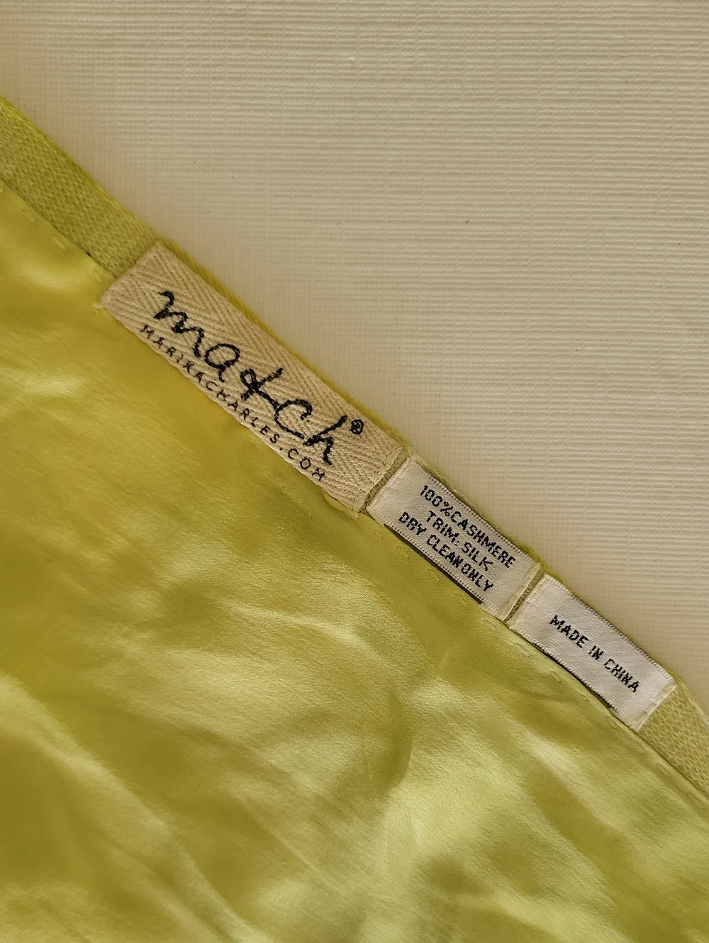 Marika Charles Cashmere Silk Lined Wrap